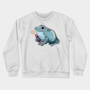 Frog Toad Ribbit with TNT dynamite stick Crewneck Sweatshirt